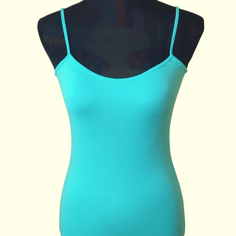 M&B Turquoise Bodycon Short Tank Dress Spandex Stretch Beach Tube Dress Size OS - Picture 2 of 5
